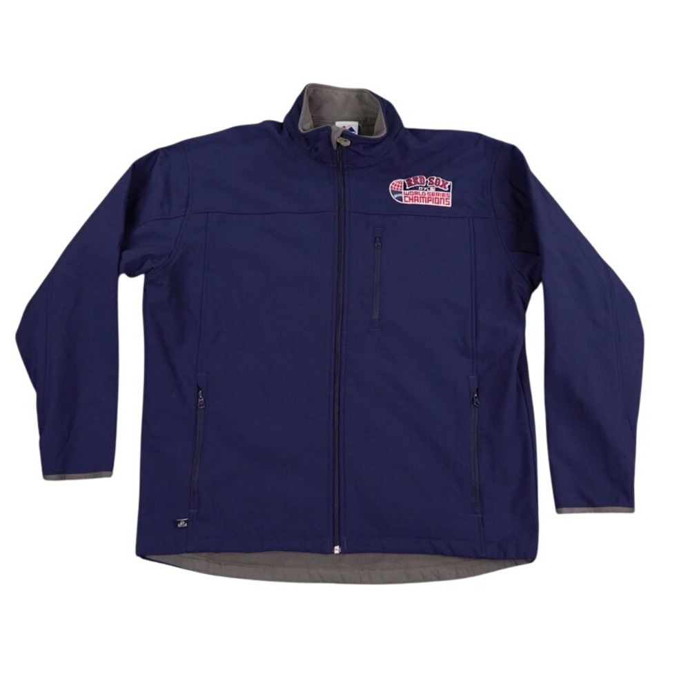 Boston Red Sox Majestic Jacket Mens XL Navy Blue 2007 World Series Champions VTG